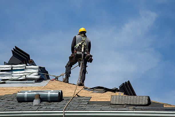 Professional Storm Damage Roof Repair technician working in Nevada City, CA